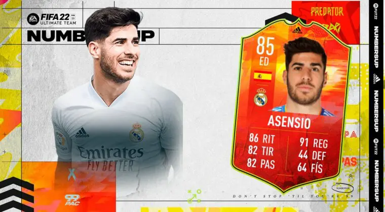 Imagen de FIFA 22: ¿Merece la pena Marco Asensio Numbers Up? + Solución del SBC