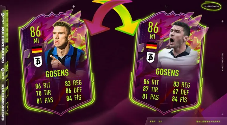 Imagen de FIFA 22: ¿Merece la pena Robin Gosens Rulebreakers? ¿Qué versión elijo? + Solución del SBC