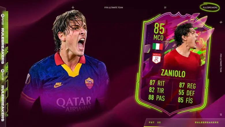 FIFA 22 Ultimate Team SBC Zaniolo Rulebreakers