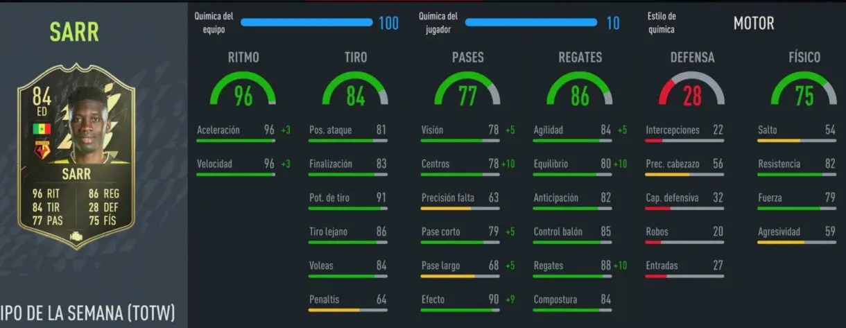 FIFA 22: si buscas un extremo puro de la Premier League, esta carta es bastante interesante y de buen precio Ultimate Team