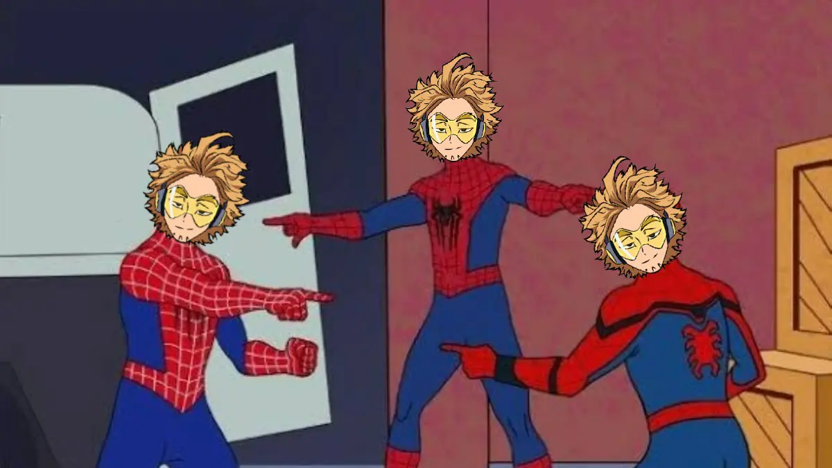 spidey meme boku no hero academia