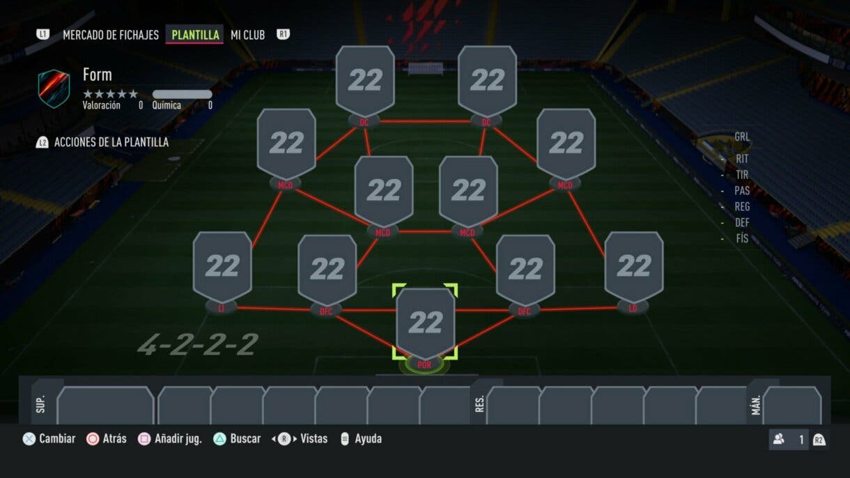FIFA 22: estas son las formaciones y tácticas del campeón europeo de Ultimate Team (Chousita) 4-2-2-2