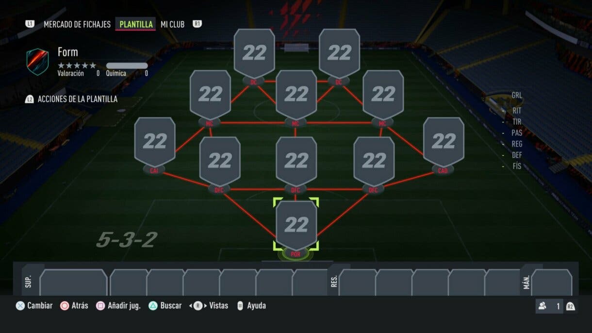 FIFA 22: estas son las formaciones y tácticas del campeón europeo de Ultimate Team (Chousita) 5-3-2 remontar final.