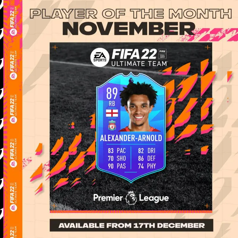 FIFA 22: ya sabemos quién es el nuevo POTM de la Premier League... aunque no estará disponible hasta la semana que viene Alexander-Arnold Ultimate Team