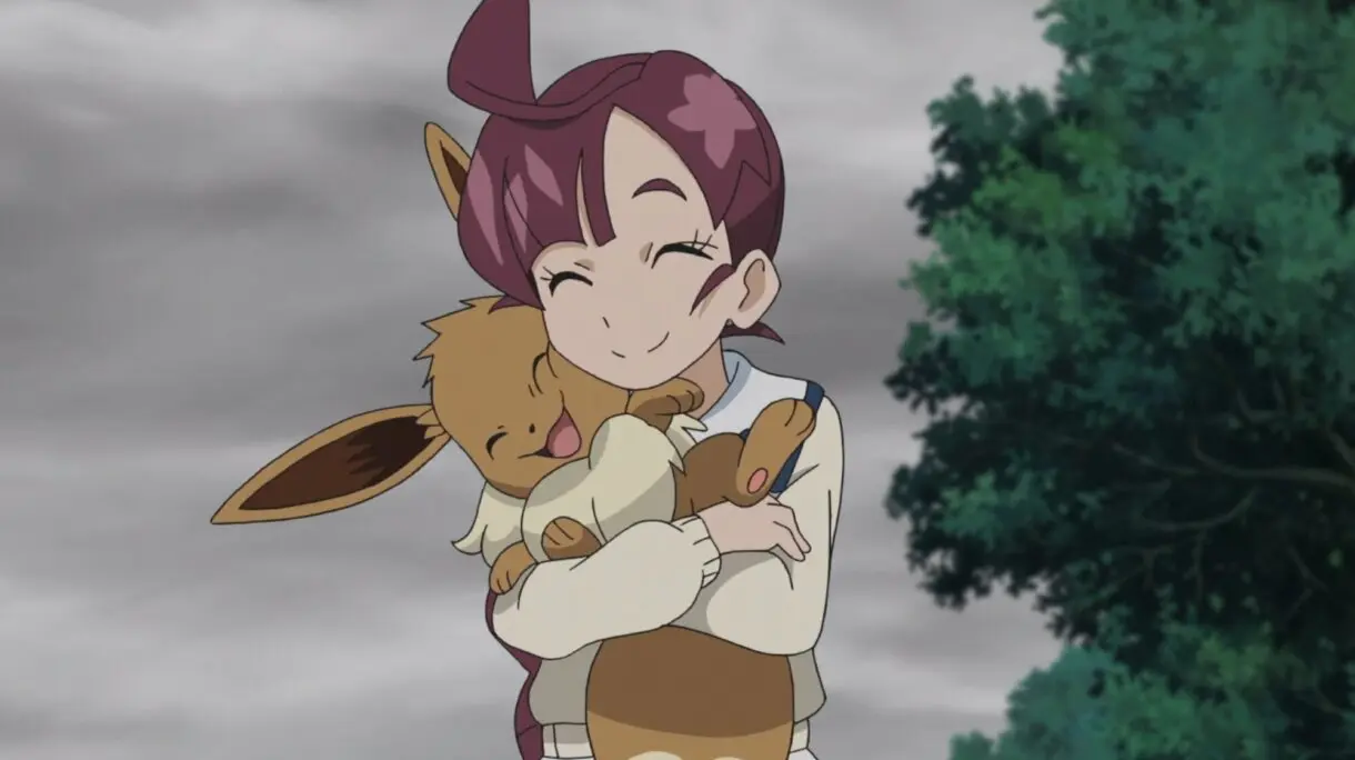 chloe e eevee viajes maestros pokemon