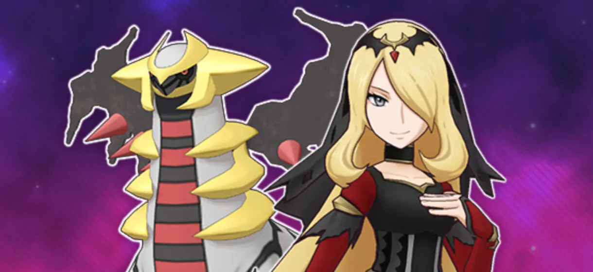 Cintia y Giratina Pokemon Masters EX