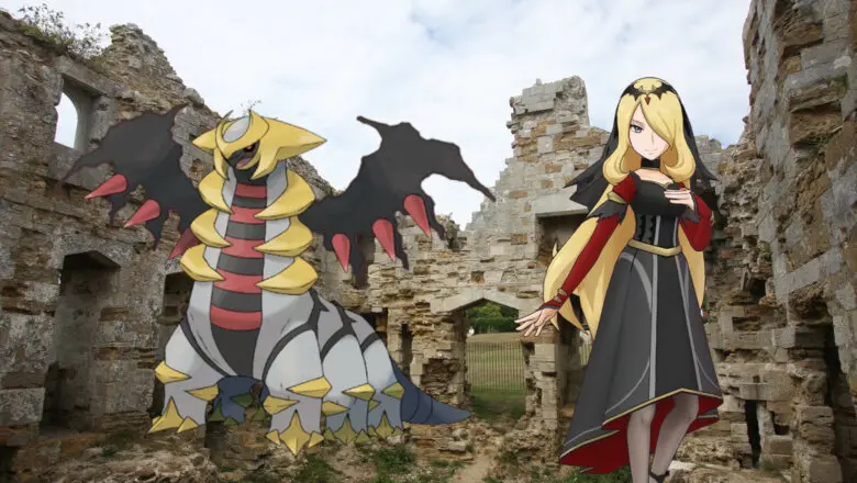 Cintia y Giratina Pokemon Masters EX