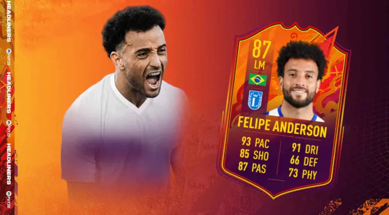 Imagen de FIFA 22: Felipe Anderson Headliners es la nueva carta gratuita de Ultimate Team