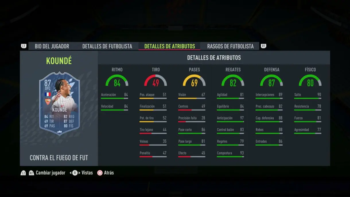 FIFA 22: ¡Oficial! Este es el equipo FUT Versus Fuego e incluye algunas mejoras de filigranas Ultimate Team stats in game Koundé