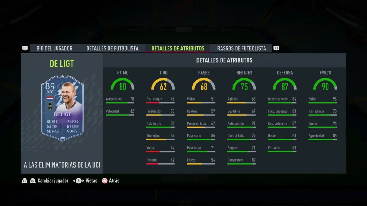 FIFA 22: ya disponibles todos los upgrades de RTTK. Aquí puedes ver las stats de cada uno (Road to the Knockouts) Ultimate Team stats in game De Ligt