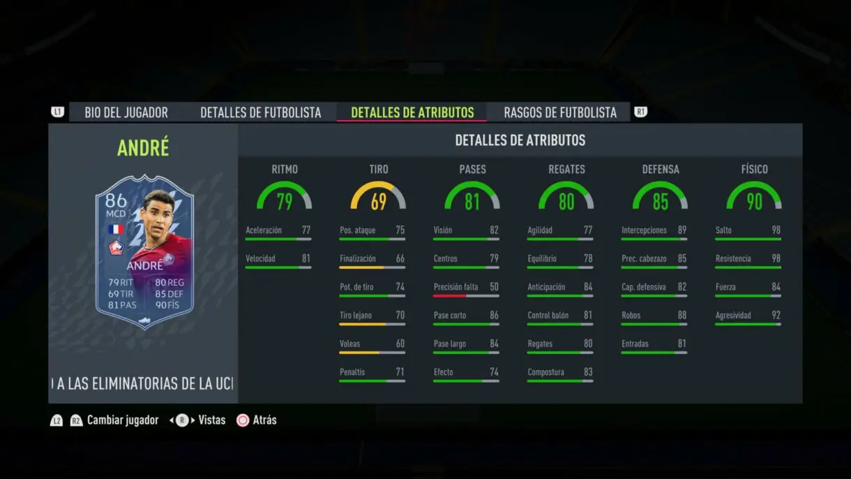 FIFA 22: ya disponibles todos los upgrades de RTTK. Aquí puedes ver las stats de cada uno (Road to the Knockouts) Ultimate Team stats in game Benjamin André