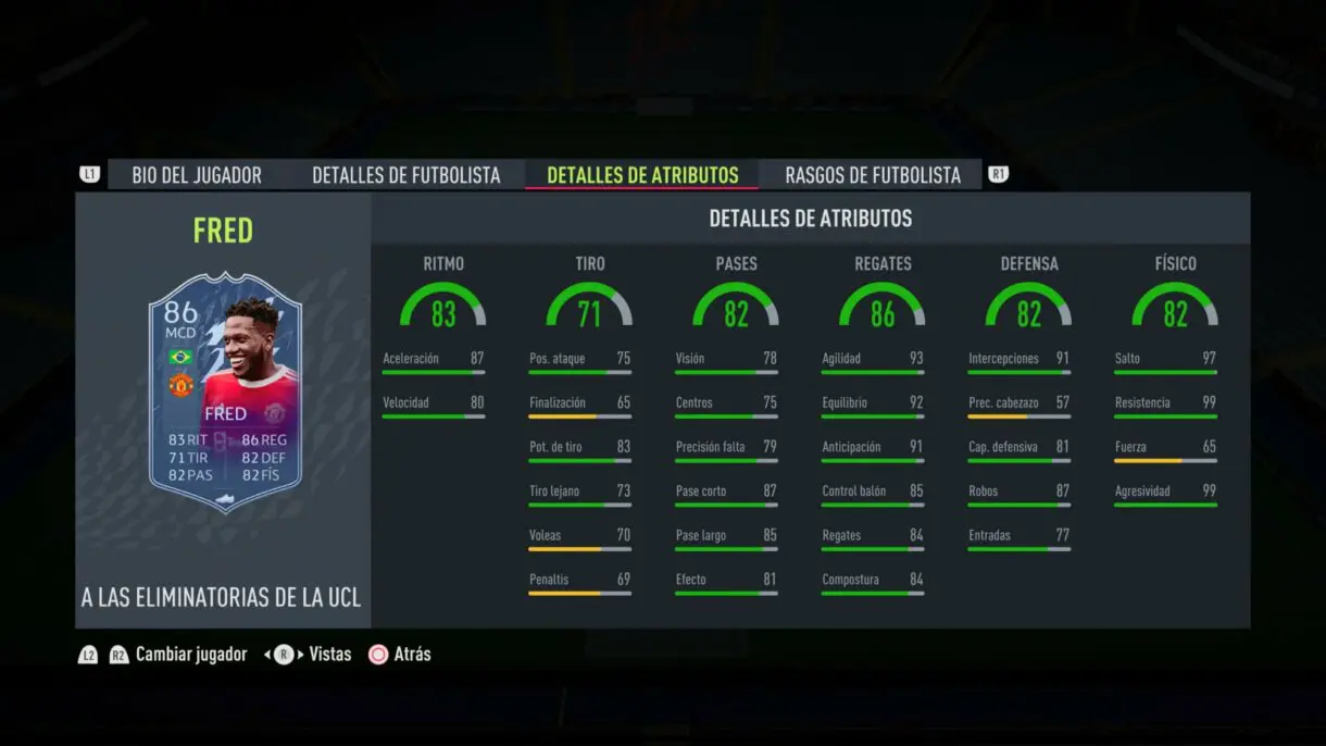 FIFA 22: ya disponibles todos los upgrades de RTTK. Aquí puedes ver las stats de cada uno (Road to the Knockouts) Ultimate Team stats in game Fred