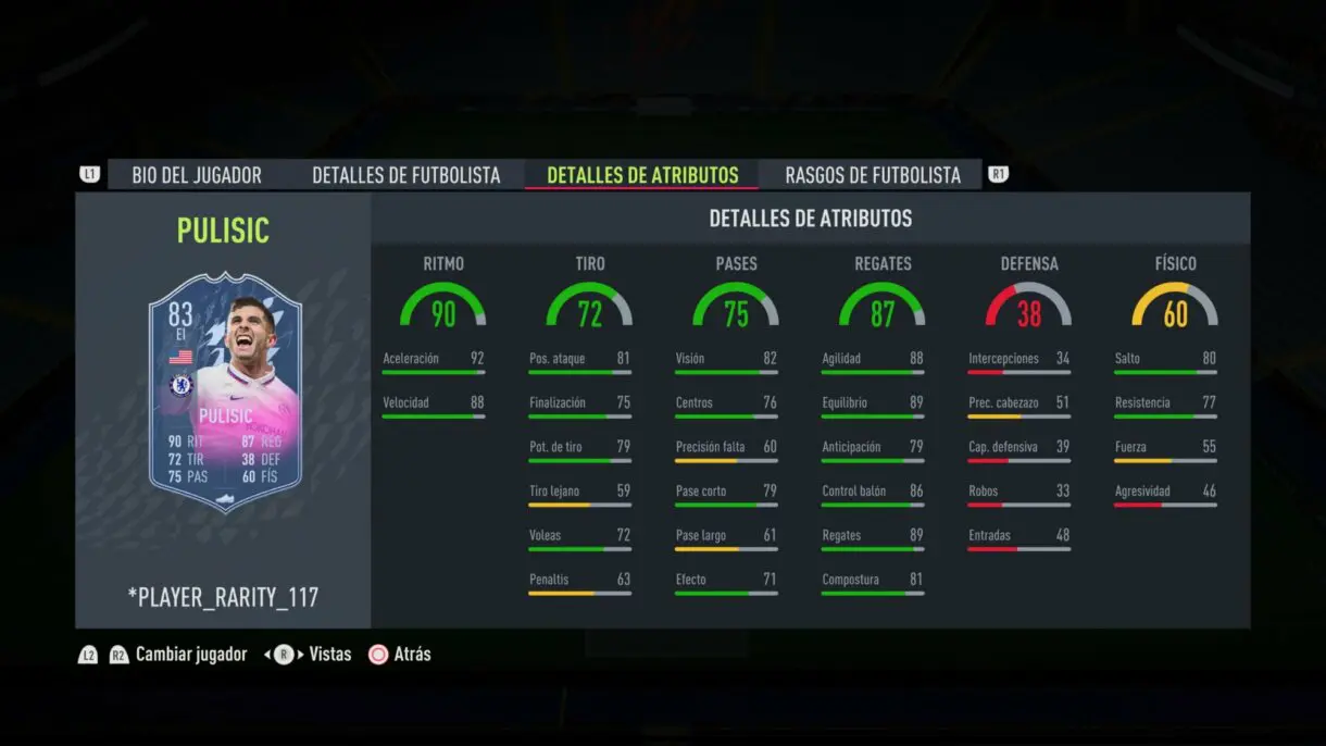 FIFA 22: ya disponible el sobre Next Generation. Estos son los jugadores gratuitos que pueden aparecer Ultimate Team stats in game Christian Pulisic
