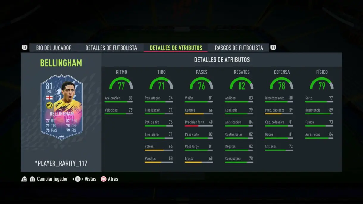 FIFA 22: ya disponible el sobre Next Generation. Estos son los jugadores gratuitos que pueden aparecer Ultimate Team stats in game Jude Bellingham