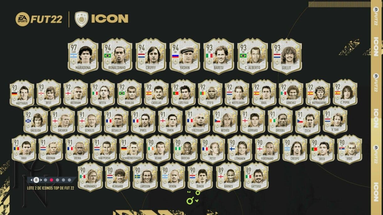 Mitad de los Iconos Prime de FIFA 22 Ultimate Team