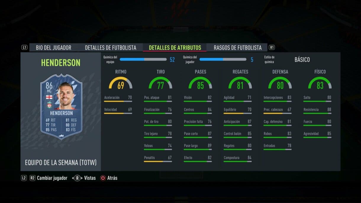 FIFA 22: ya disponible el TOTW 12 sin grandes estrellas (Equipo de la Semana) Ultimate Team stats in game Henderson