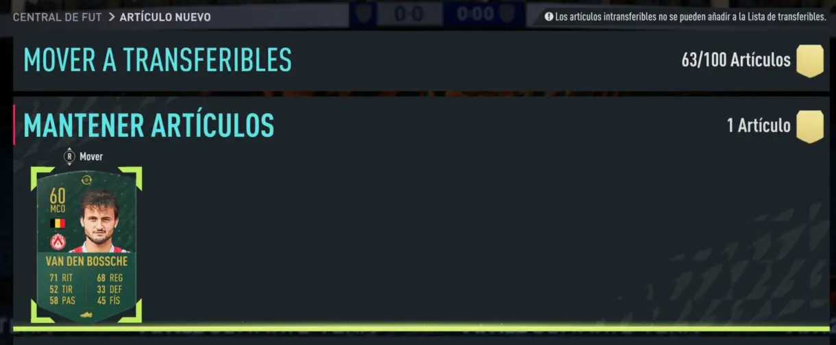 FIFA 22: filtrados los sobres y jugadores gratuitos que podríamos conseguir en los Swaps de Future Stars ejemplo de ficha de evento pasado