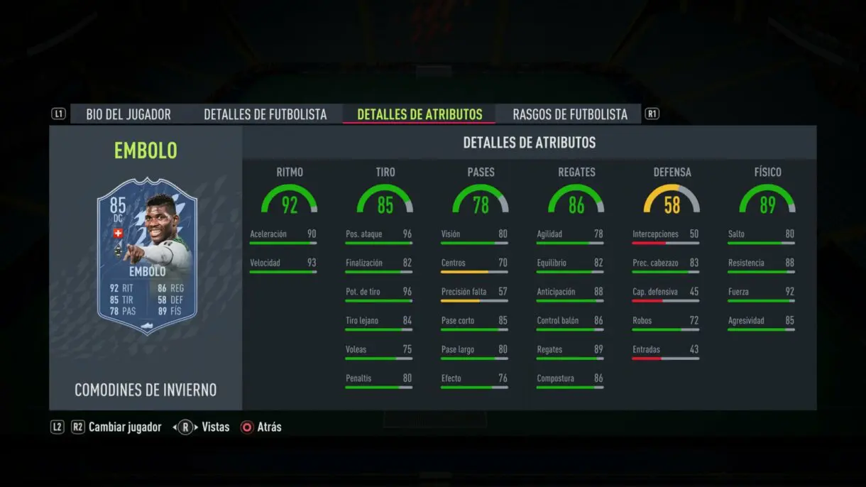 FIFA 22: Este es el primer equipo Winter Wildcards e incluye cartas muy interesantes. Aquí puedes ver sus stats Ultimate Team Embolo