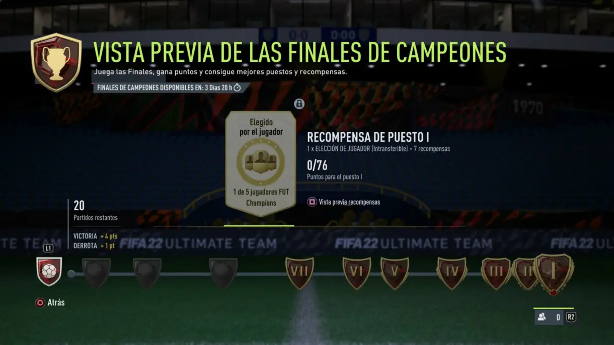 FIFA 22: nuevos cambios en FUT Champions (actualizan recompensas y puntos necesarios para cada rango) Ultimate Team
