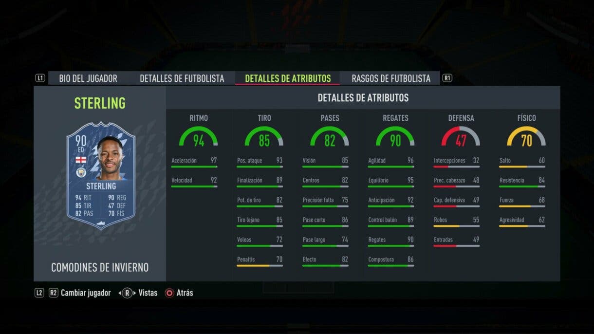 FIFA 22: llega el segundo equipo Winter Wildcards y aquí puedes ver los números de cada carta Ultimate Team stats in game Sterling