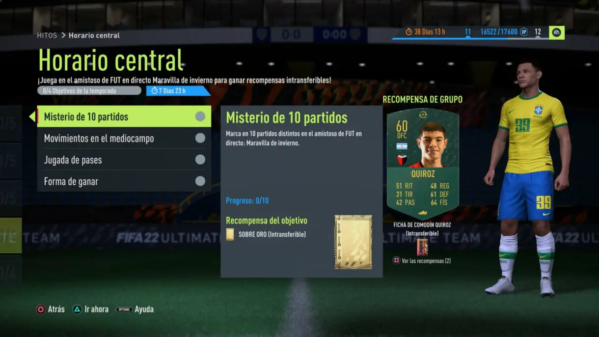 FIFA 22: así puedes conseguir dos nuevos tokens comodín Winter Wildcards, aunque uno de ellos no es demasiado interesante Ultimate Team "Horario central"