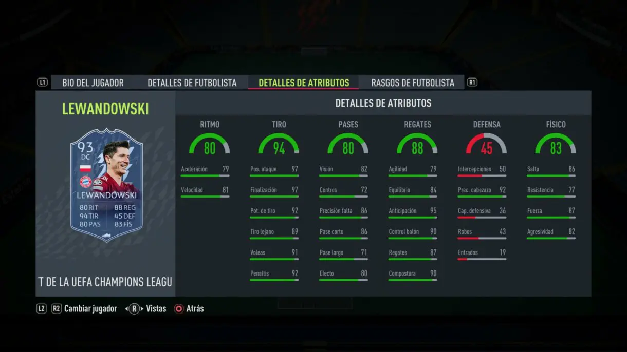 FIFA 22: ¡Oficial! Este es el TOTGS y cuenta con cartas muy interesantes (Team of the Group Stage) Ultimate Team stats in game Lewandowski
