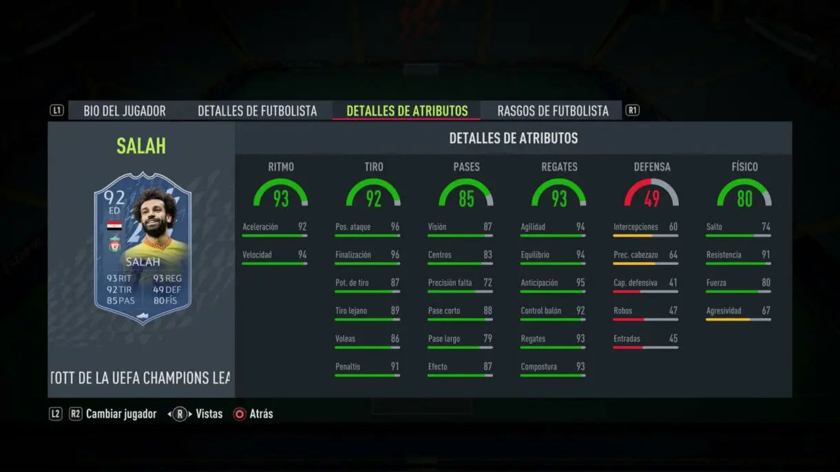 FIFA 22: ¡Oficial! Este es el TOTGS y cuenta con cartas muy interesantes (Team of the Group Stage) Ultimate Team stats in game Salah