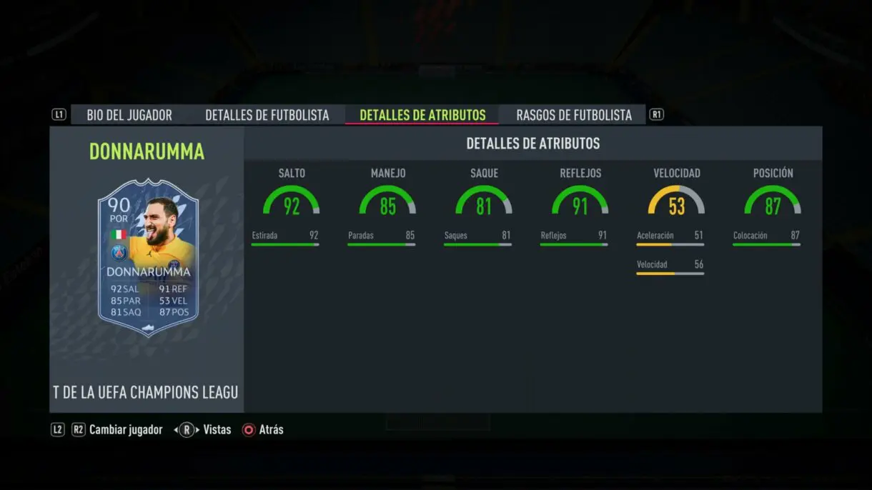 FIFA 22: ¡Oficial! Este es el TOTGS y cuenta con cartas muy interesantes (Team of the Group Stage) Ultimate Team stats in game Donnarumma