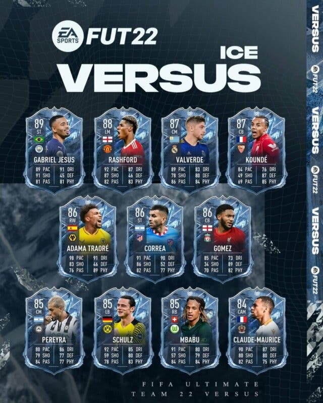 FIFA 22: el equipo FUT Versus de Hielo ya está disponible y aquí puedes ver las diferencias respecto al de Fuego Ultimate Team