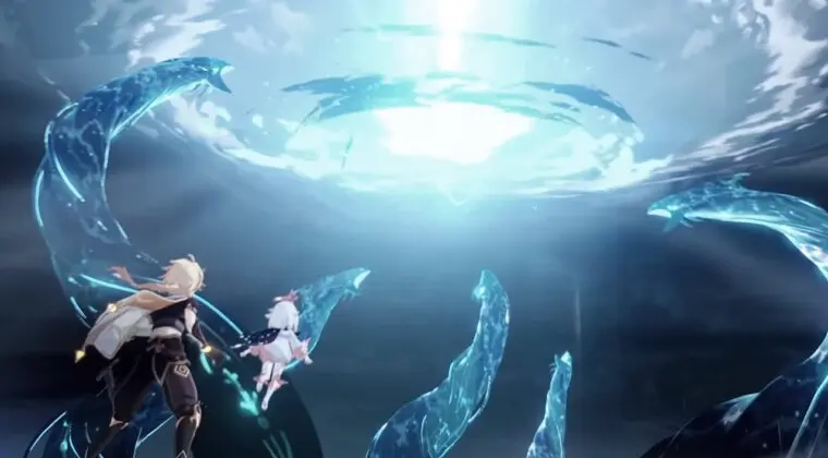 Imagen de Genshin Impact filtra el modelo de un nuevo jefe de la 2.4, el Defensor Oceánico que venciste en Liyue