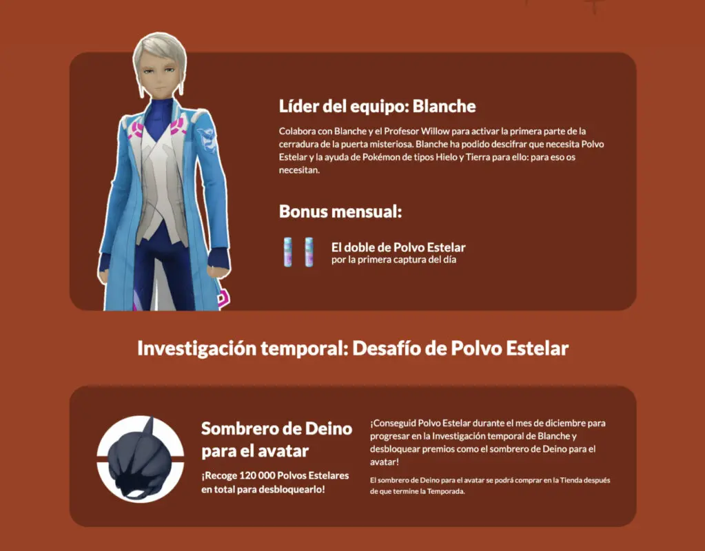 Investigacion temporal diciembre Temporada de Legado Pokemon GO