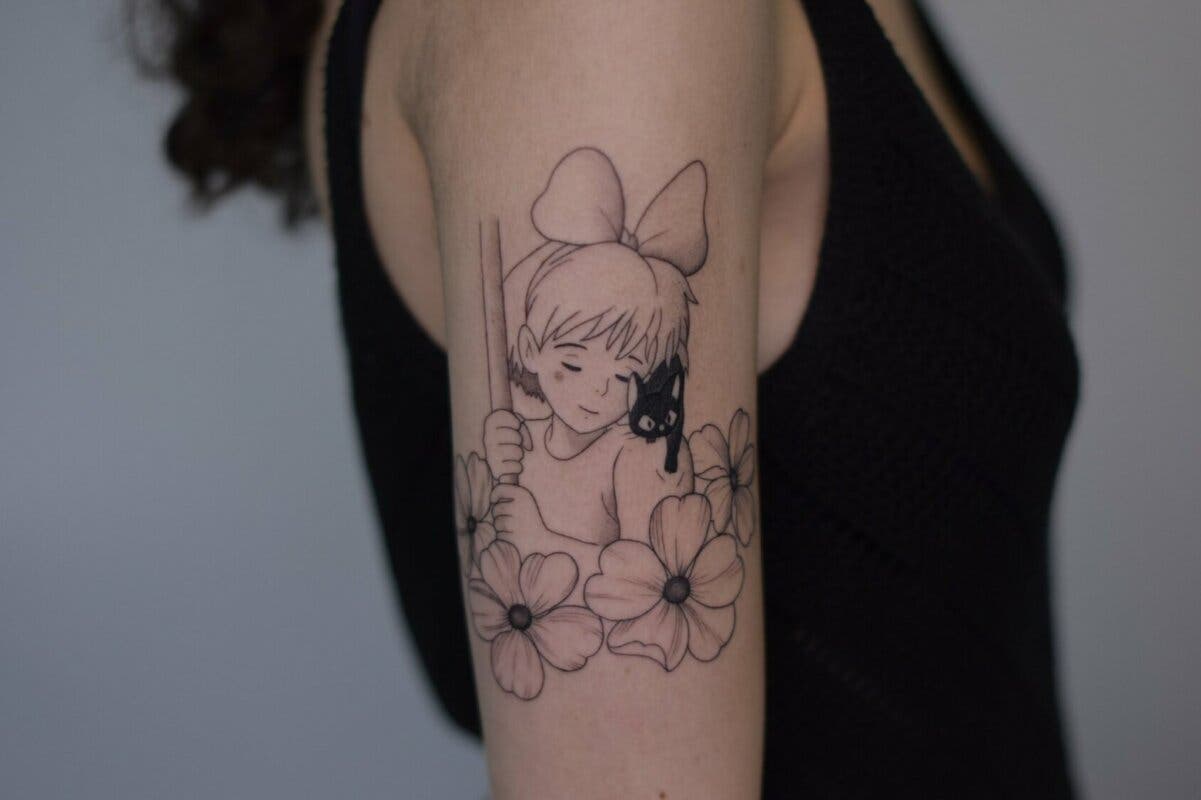 Nicky la aprendiz de bruja Studio Ghibli tatuaje