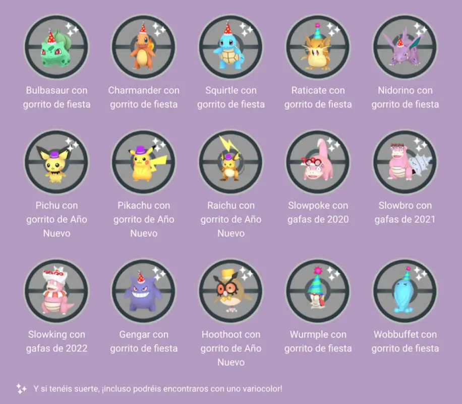 Pokemon GO gorros enero 2022