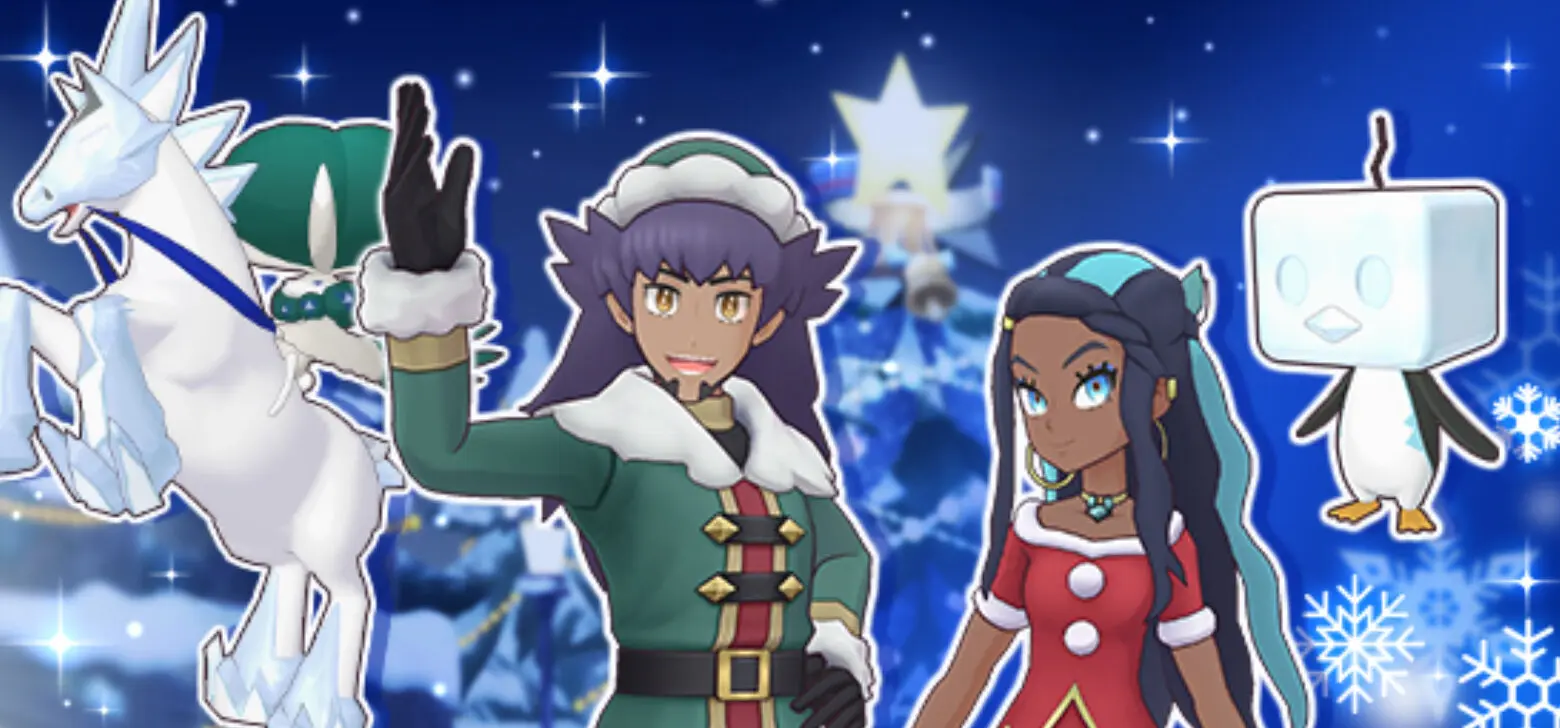 Pokemon Masters EX evento de Navidad 2021 Lionel Cathy