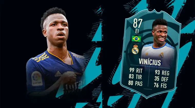 Imagen de FIFA 22: ¿Merece la pena Vinícius Júnior POTM de la Liga Santander? + Solución del SBC