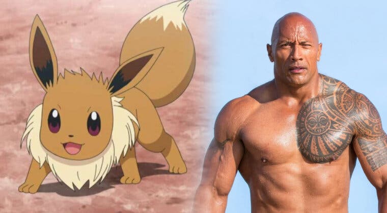 Imagen de Crean una figura que mezcla a Eevee y a The Rock (Dwayne Johnson) y el resultado no tiene sentido