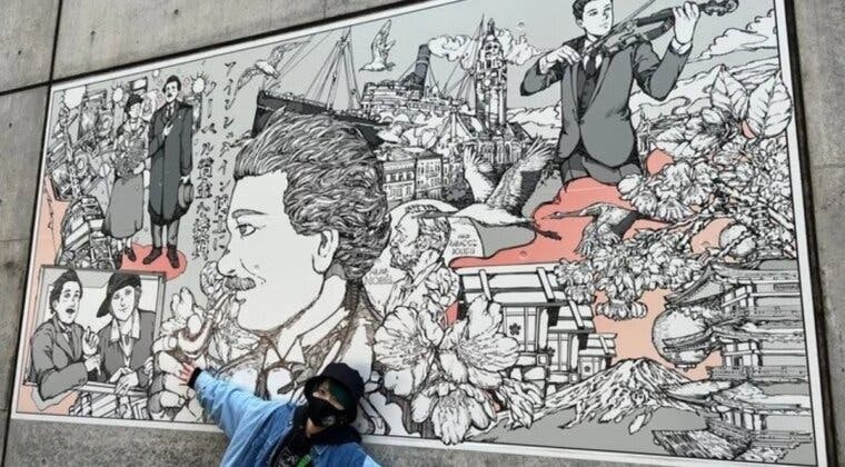 Imagen de Así es el brutal mural de Einstein en estilo manga que ya puede verse en Japón