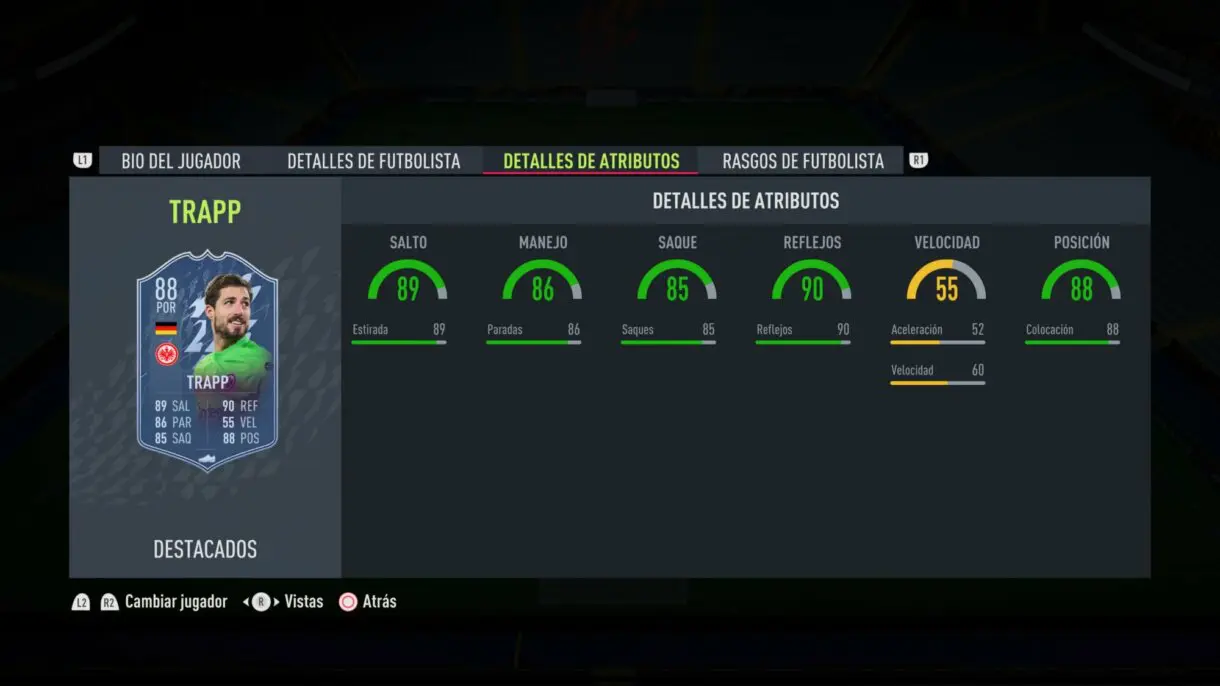 FIFA 22: las brutales estadísticas de Fofana destacan entre las nuevas cartas Headliners Ultimate Team stats in game Kevin Trapp