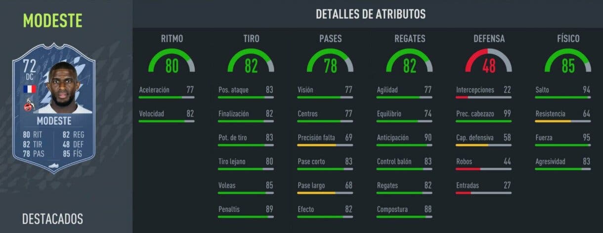 FIFA 22: este delantero francés es el nuevo plata gratuito de Ultimate Team (Modeste Headliners) stats in game