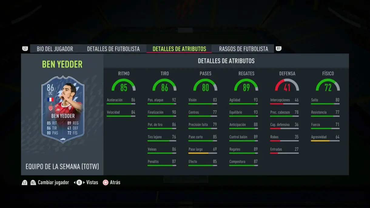 FIFA 22: la Premier League es protagonista en un TOTW 18 liderado por Ben Yedder Ultimate Team stats in game del SIF