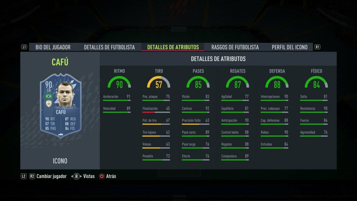 FIFA 22: nuevos Iconos confirmados para Ultimate Team (incluyendo a Íker Casillas) stats in game de Cafú Medio