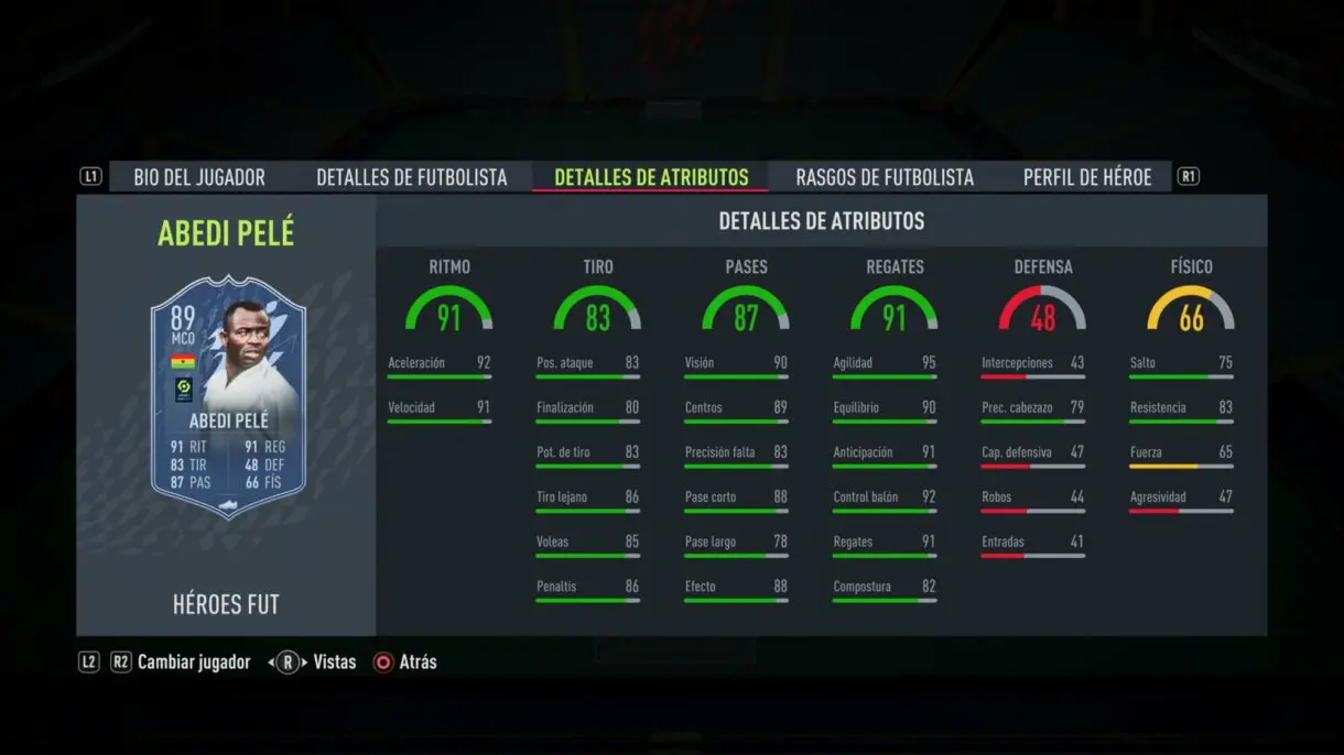 FIFA 22: lista completa de FUT Heroes + stats reveladas Ultimate Team stats in game oficiales de Abedi Pelé