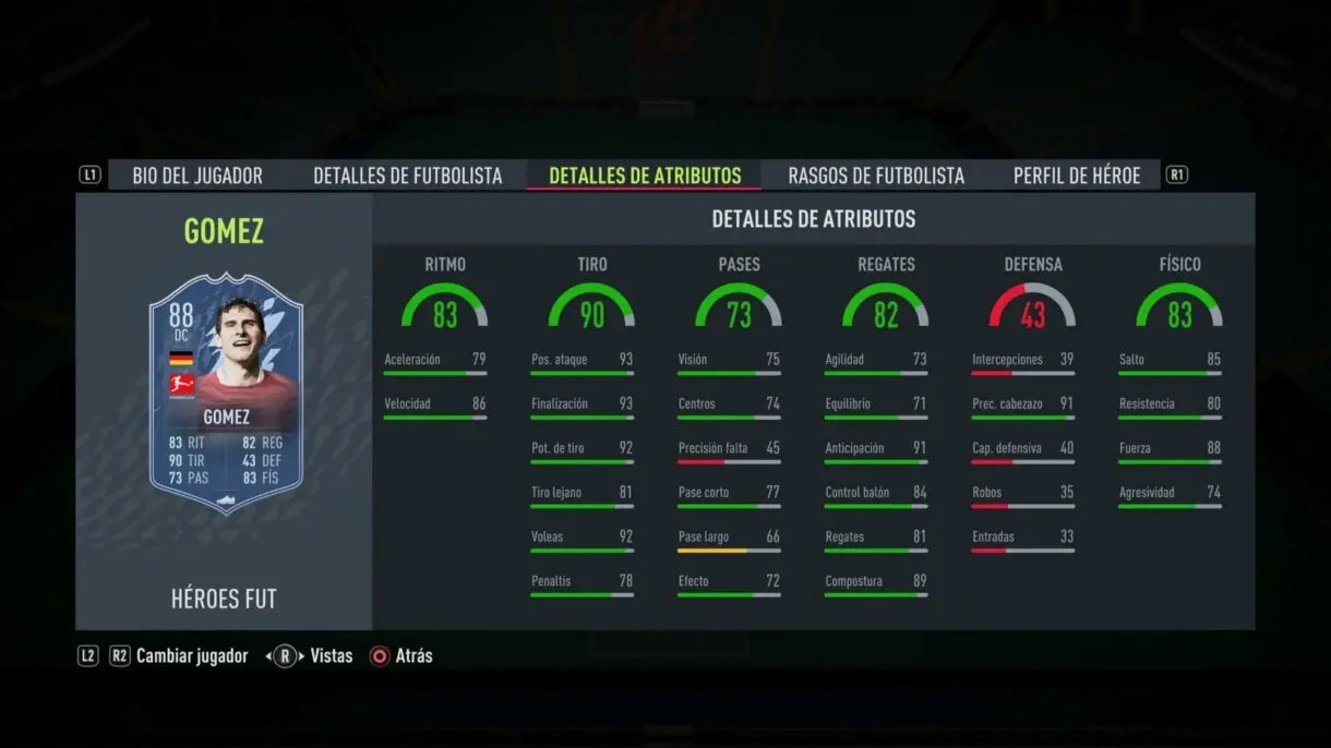 FIFA 22: lista completa de FUT Heroes + stats reveladas Ultimate Team stats in game oficiales de Mario Gómez