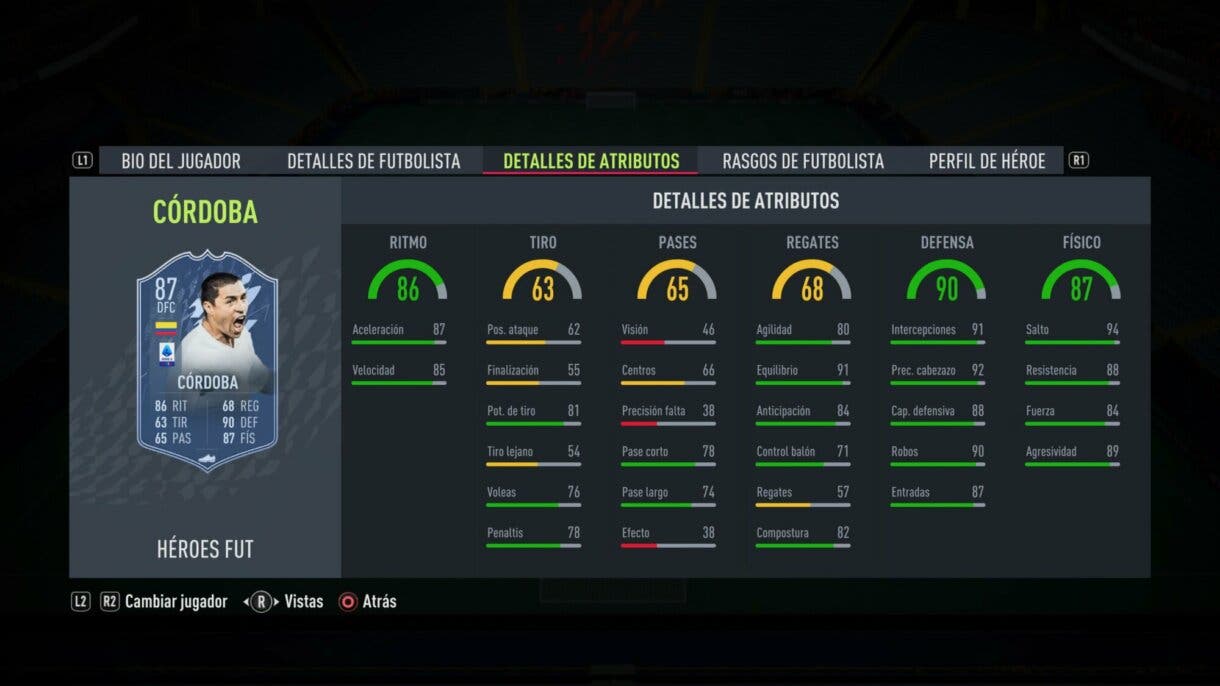FIFA 22: lista completa de FUT Heroes + stats reveladas Ultimate Team stats in game oficiales de Córdoba