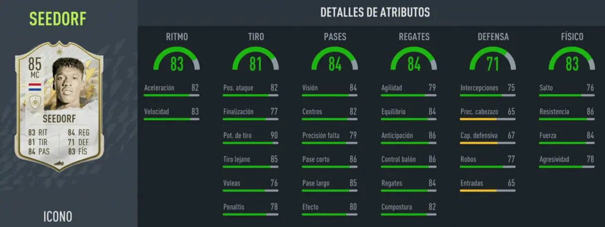 FIFA 22: dos nuevos Iconos disponibles en SBC Ultimate Team stats  in game Clarence Seedorf Baby