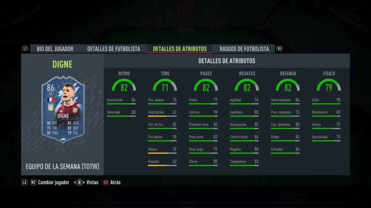 FIFA 22: llegan las primeras mejoras de Headliners en un flojo TOTW 19 Ultimate Team stats in game Digne IF