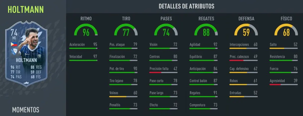 FIFA 22: la nueva carta free to play de plata destaca por su alto ritmo (Holtmann Moments) Ultimate Team stats in game