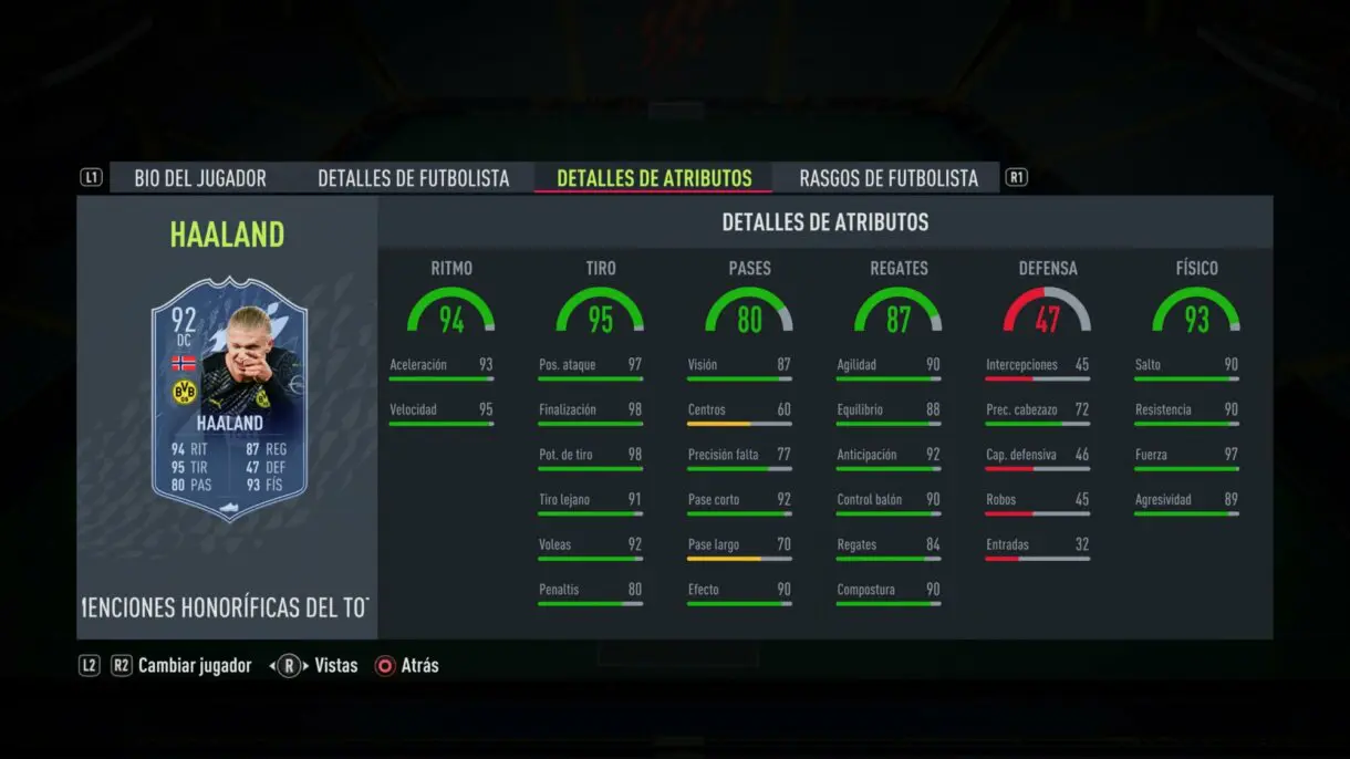 FIFA 22: Quince TOTY Mención Honorífica aparecen en sobres y estos son sus números Ultimate Team stats in game Haaland