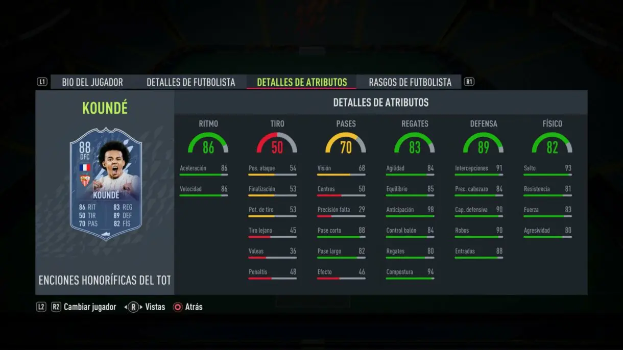 FIFA 22: Quince TOTY Mención Honorífica aparecen en sobres y estos son sus números Ultimate Team stats in game Koundé