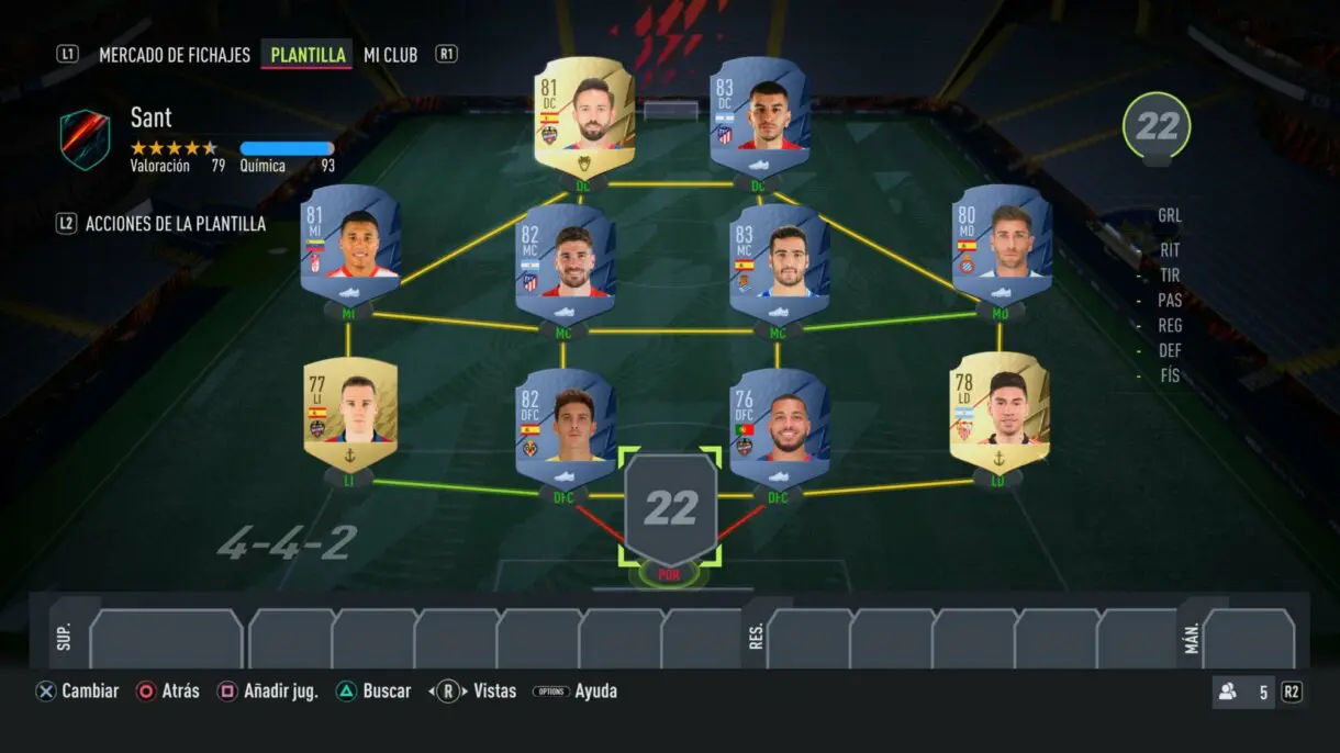FIFA 22: equipo de la Liga Santander para empezar Ultimate Team + alternativas plantilla